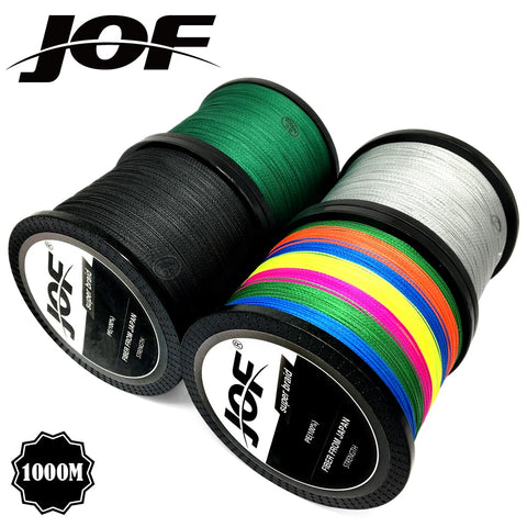 Linha de pesca 1000m PE Multifilament trançou linha de peixe 4 fios 10lb-80lb carpa pescar corda corda cabo de pesca tackle