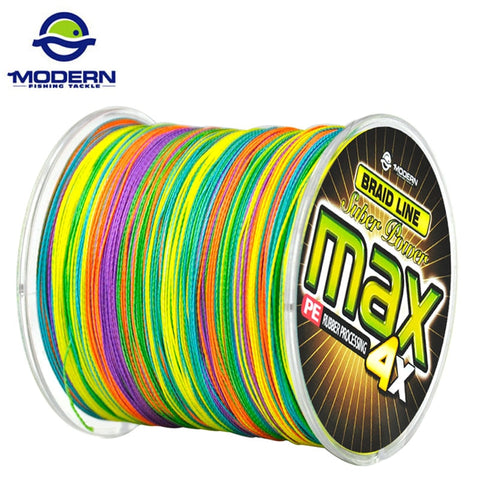 Linha de pesca de carpa moderna 300m Max Series 1M 1Color Multifilamentar PE Corda de pesca trançada 4 fios trançados 8 a 80lb