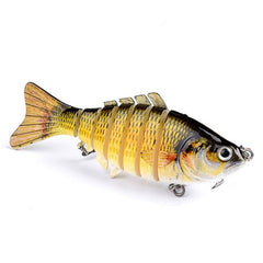 1pcs/Winter fishing gear Bionic Multi-section Swim hard bait10cm/15.5g Artificial Wobbler Rotating Trolling pike carp crank lure