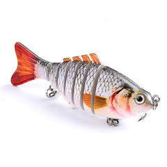 1pcs/Winter fishing gear Bionic Multi-section Swim hard bait10cm/15.5g Artificial Wobbler Rotating Trolling pike carp crank lure