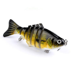 1pcs/Winter fishing gear Bionic Multi-section Swim hard bait10cm/15.5g Artificial Wobbler Rotating Trolling pike carp crank lure