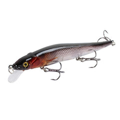 1 pcs isca de pesca 115mm / 14g minnow crankbait wobblers 3d olhos poleiro isca artificial pique carpa isca isca de natação pesca