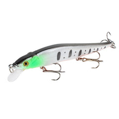 1 pcs isca de pesca 115mm / 14g minnow crankbait wobblers 3d olhos poleiro isca artificial pique carpa isca isca de natação pesca