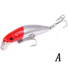 Aorace Minnow Lure de pesca 70mm 8g Eyes 3D Crankbait Wobbler Artificial Plástico Rígido Isca De Pesca Equipamento