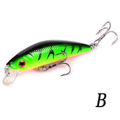 Aorace Minnow Lure de pesca 70mm 8g Eyes 3D Crankbait Wobbler Artificial Plástico Rígido Isca De Pesca Equipamento