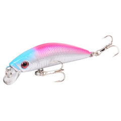 Aorace Minnow Lure de pesca 70mm 8g Eyes 3D Crankbait Wobbler Artificial Plástico Rígido Isca De Pesca Equipamento