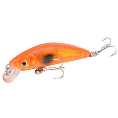 Aorace Minnow Lure de pesca 70mm 8g Eyes 3D Crankbait Wobbler Artificial Plástico Rígido Isca De Pesca Equipamento