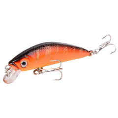 Aorace Minnow Lure de pesca 70mm 8g Eyes 3D Crankbait Wobbler Artificial Plástico Rígido Isca De Pesca Equipamento