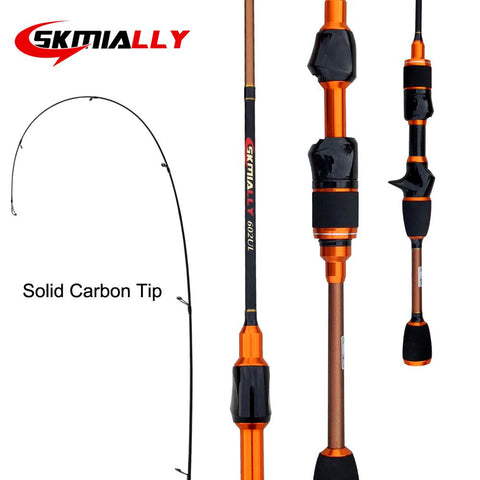 Skmyly carbono ul giratning haste 1.8m 1.68m0.8-5g ultralight hastes de fiação ultra luz de lâmpada girando haste de pesca vara de Pesca