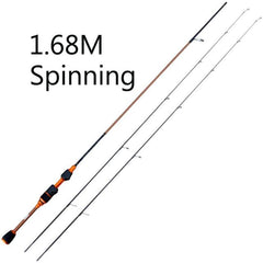 Skmyly carbono ul giratning haste 1.8m 1.68m0.8-5g ultralight hastes de fiação ultra luz de lâmpada girando haste de pesca vara de Pesca