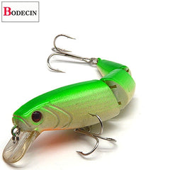 Multi Seção Mar Bass Hard Pesca Isca 3D Eyes de Peixe 1 Pcs Crankbaits Minnow Falso Artificial Isca Terno Para Pesca Carpa Tackle