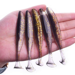 Proleurre shad worm isca macia 95mm 75mm 50mm t cauda jigging wobblers pesca lure tackle baixo pique swimbait de silicone aritificial