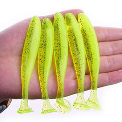 Proleurre shad worm isca macia 95mm 75mm 50mm t cauda jigging wobblers pesca lure tackle baixo pique swimbait de silicone aritificial