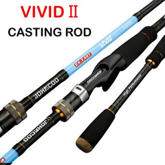 Vívido UL / L L / ml Haste sólida da haste sólida 2,1m 1,92m Roda rápida Ação de carbono da Ação rápida para a luz Jigging Pesca vara Perch