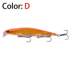 1 pcs laser minnow hard pesca isca 11 cm 13.8g isca artificial afundando lentamente olhos 3d wobbler tackle para pike baixo carpa swimbait