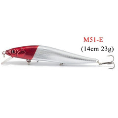 1PCS/lot 14 cm 23.7 g Fishing Lure Minnow Hard Bait with 3 Fishing Hooks Fishing Tackle Lure 3D Eyes Free Shipping