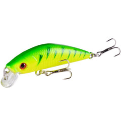 Aorace Minnow Lure de pesca 70mm 8g Eyes 3D Crankbait Wobbler Artificial Plástico Rígido Isca De Pesca Equipamento