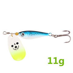 1 pcs rotating metal spinner pesca isca dura bait11g15g20g artificial isca wobblers pesca isca carpa carpa pique pique tackle