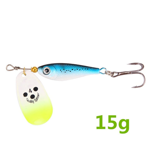 1 pcs rotating metal spinner pesca isca dura bait11g15g20g artificial isca wobblers pesca isca carpa carpa pique pique tackle