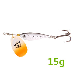 1 pcs rotating metal spinner pesca isca dura bait11g15g20g artificial isca wobblers pesca isca carpa carpa pique pique tackle