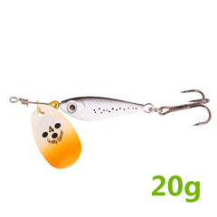 1 pcs rotating metal spinner pesca isca dura bait11g15g20g artificial isca wobblers pesca isca carpa carpa pique pique tackle