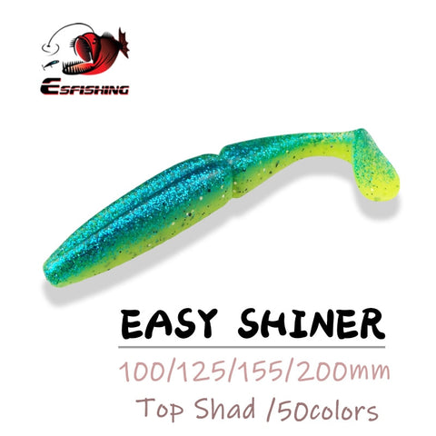 Esfishing Quality Lures Easy Shiner Shiner 100mm 125mm 155mm 200mm Pesca Pesca Macio Lures Silicone Bait Wobblers Leurre Souple