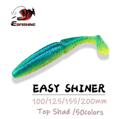 Esfishing Quality Lures Easy Shiner Shiner 100mm 125mm 155mm 200mm Pesca Pesca Macio Lures Silicone Bait Wobblers Leurre Souple