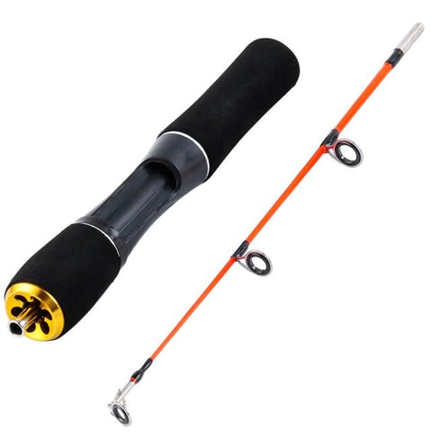 Sougayilang ultraleight inverno camarão gelo vara de pesca portátil haste de pesca de inverno girando fundição gelo inverno pólo pólo tackle