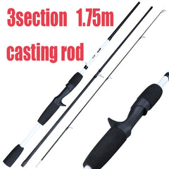 Sougayilang 165 / 175cm carbono fiação de pesca M poder pesca tackle haste de lure haste canne spinng 2 seção haste de pesca