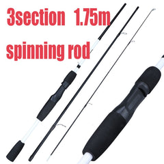 Sougayilang 165 / 175cm carbono fiação de pesca M poder pesca tackle haste de lure haste canne spinng 2 seção haste de pesca